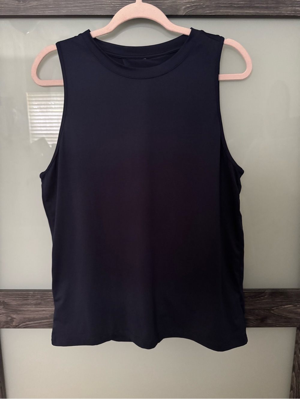 Fabletics Dry-Flex Open Back Tank - Navy sz Large